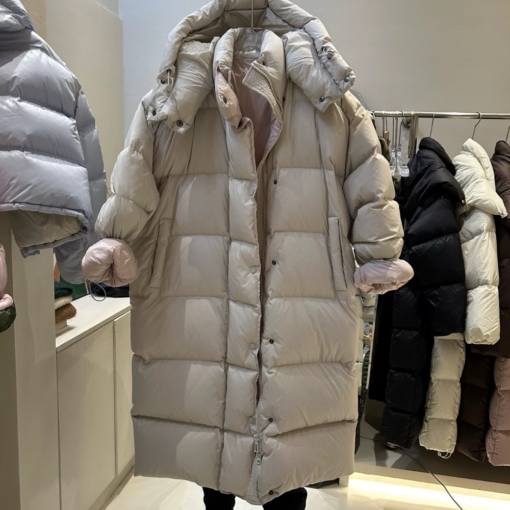Women’s Long Down Puffer Coat Hooded Maxi Winter Jacket Ultra Warm